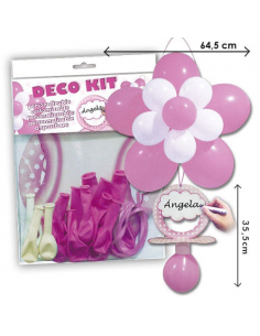 Kit globos para decorar baby shower o bautizos en rosa