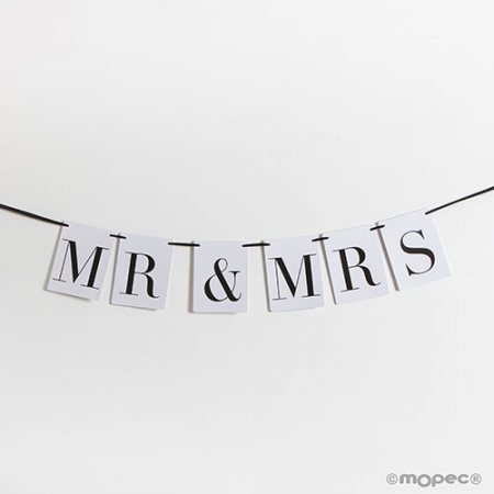 Cartel Mr. y Mrs. decoraciones para eventos
