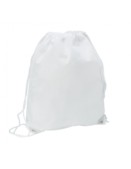 Regalos útiles mochila Non Woven colores lisos blanca