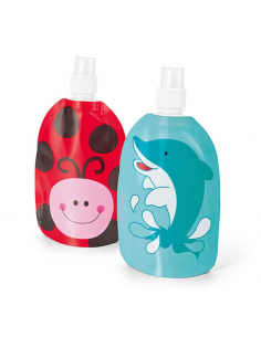 Botella infantil, 2 modelos: mariquita o delfín