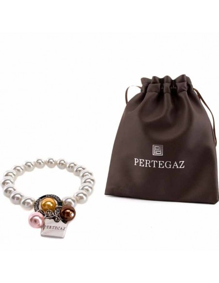 Pulsera de perlas en bolsa regalo de Pertegaz