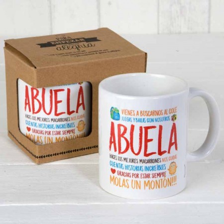 Taza para regalo, Abuela ¡¡Molas un montón!!