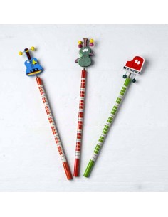 Divertidos lápices infantiles con adorno de intrumento musical