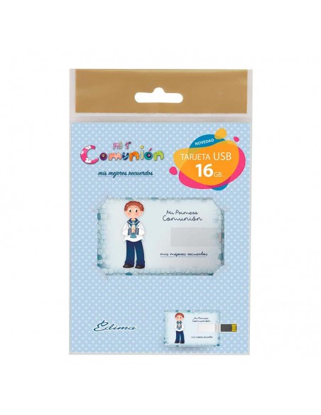 Presentación de la tarjeta USB, niño marinero con vela