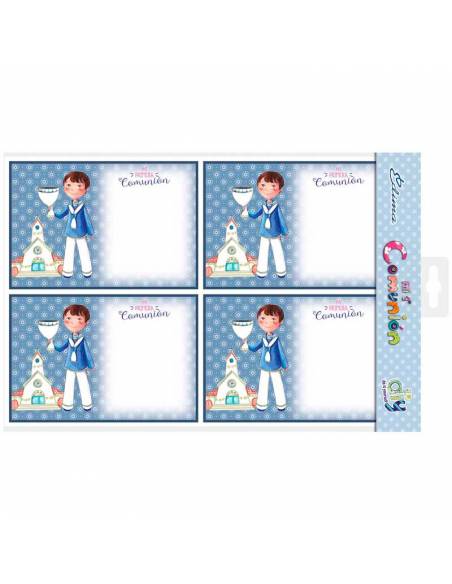 Pack 20 invitaciones Primera Comunión niño con Cáliz