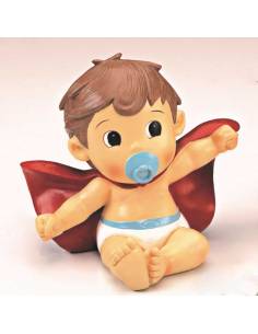 Figura bebé Superhéroe, para la tarta de un bautizo o de un cumpleaños