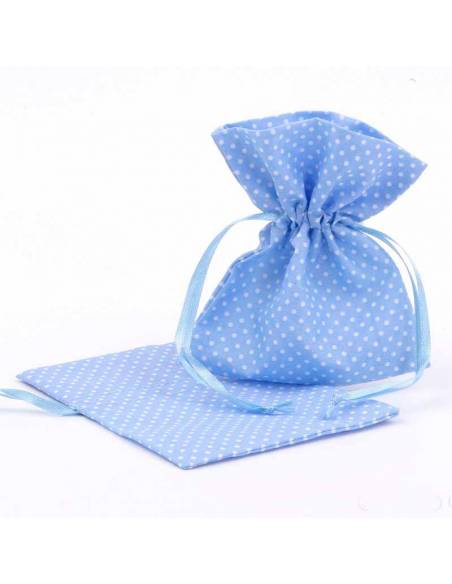 Bolsa topitos azul 10x12 cm. Ideales para regalos pequeños.