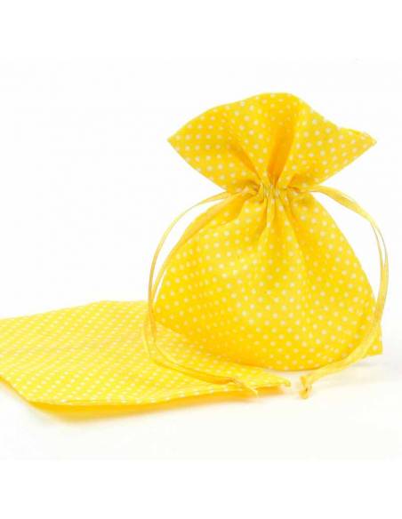 Bolsa topitos amarilla 10x12 cm. Ideales para regalos pequeños.