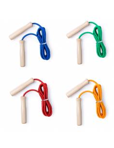 Saltador de madera y cuerda en colores