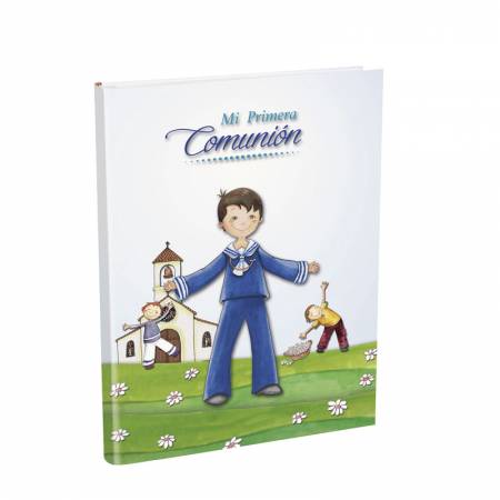Libro  "Mi Primera Comunión" niño marinero con amigos