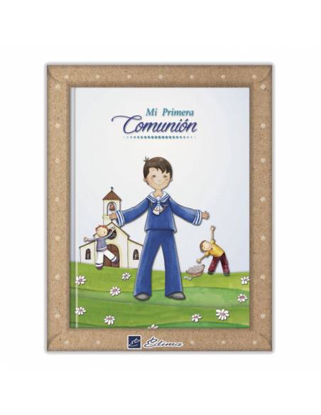 Libro de firmas "Mi Primera Comunión" niño marinero con amigos