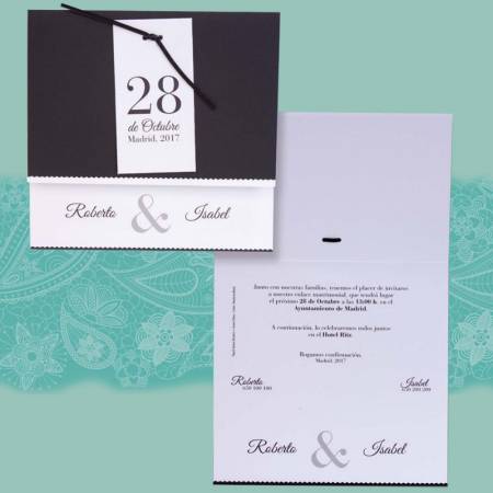Detalle de la invitación para boda Bouquet 544