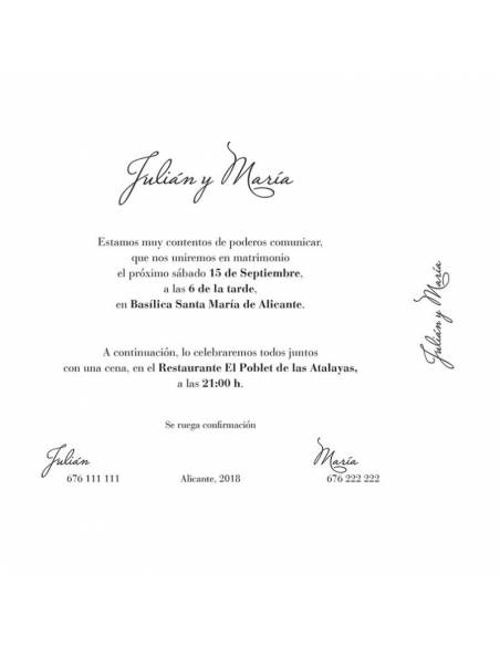 Invitación boda Edima Bouquet 531