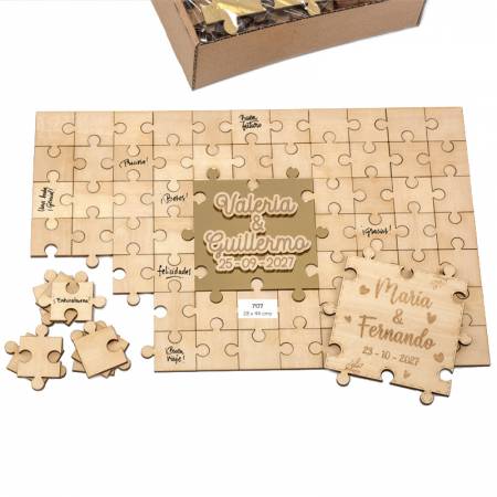 Puzzle de los deseos de madera personalizado - 68 piezas