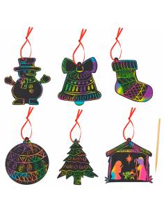 Pack infantil adornos navideños para rascar