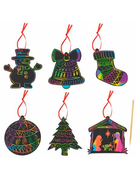 Pack infantil adornos navideños para rascar