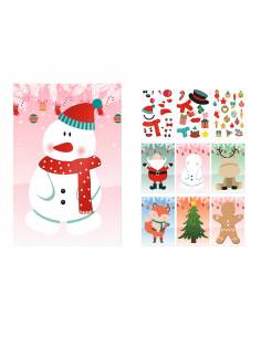 láminas navideñas infantiles con pegatinas