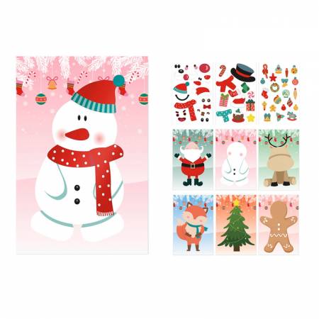 láminas navideñas infantiles con pegatinas