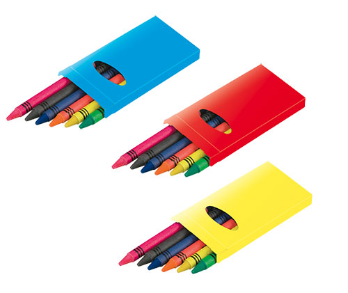 Cajas con ceras de colores