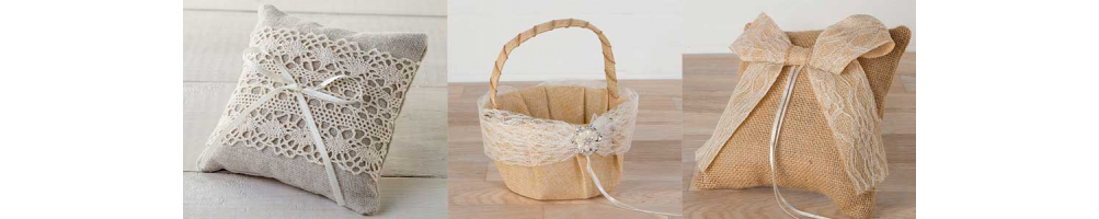 Arras, cestas y cojines para bodas | Complementos para bodas