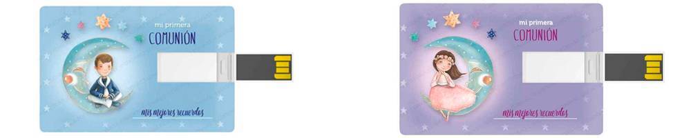 Tarjetas y memorias USB para comunión | Cosas43